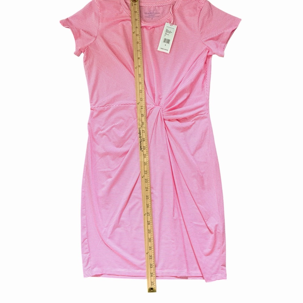 Vineyard Vines Dress Womens S PInk Striped Sankaty Twist Coastal Nautical UPF - Picture 3 of 8